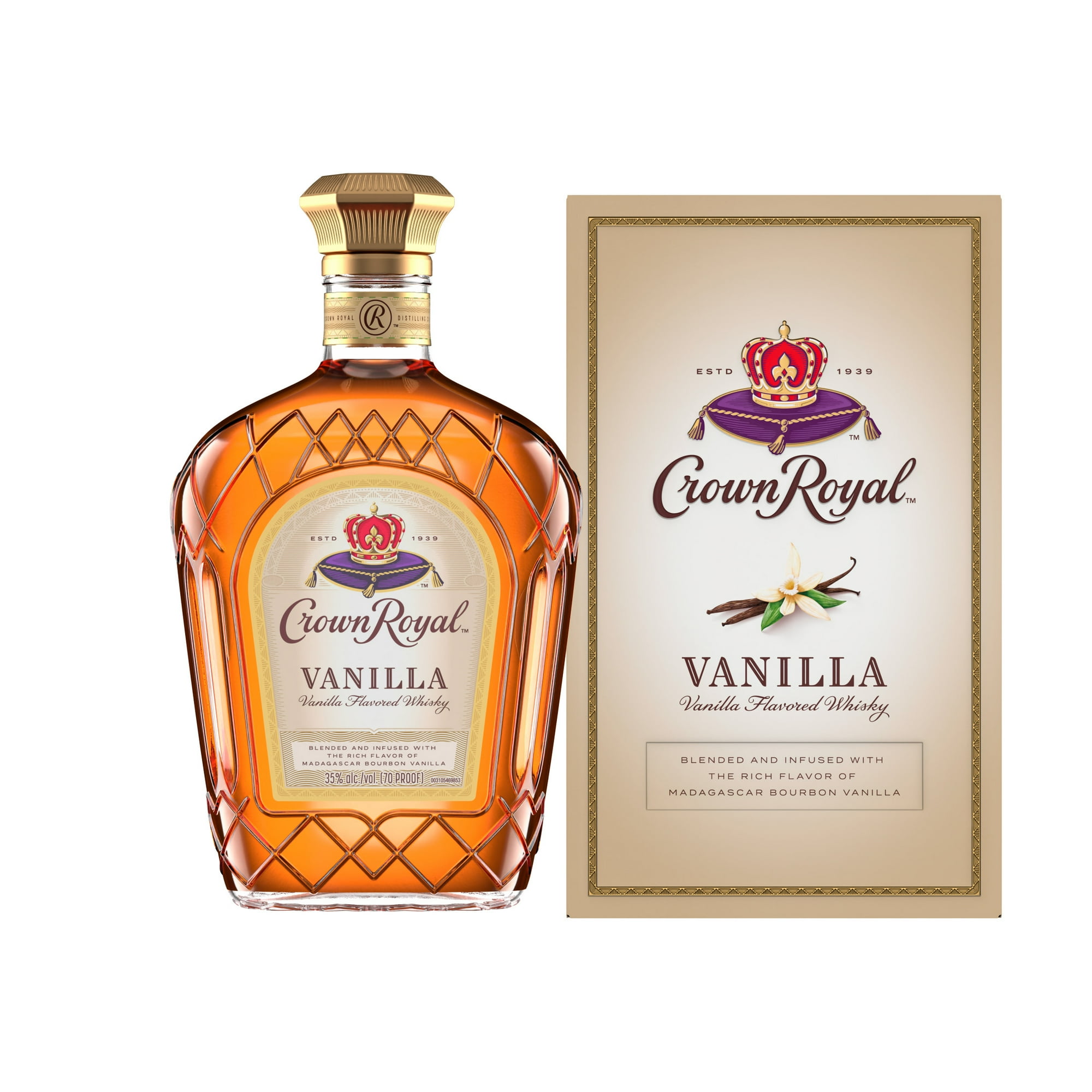 Crown Royal Vanilla Flavored Whisky, 750 mL, 35% ABV