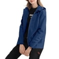 thumbnail image 4 of knqrhpse Fall Jacket Women's Spring And Autumn Thin Outdoor Mountaineering Wear Quick Drying Breathable Windproof Single Layer Coat Hardshell Jacket Womens Coats Tops For Women Casual Fall Dark blue, 4 of 7