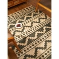 thumbnail image 6 of Rugsotic Carpets Hand Knotted Sumak Jute 8'x10' Eco-friendly Floor Area Rug Oriental Green Beige J00021, 6 of 11