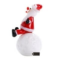 thumbnail image 3 of Matashi Murano Christmas Ornament Winter Decorative Glass Santa on Snowball Figurine, Tabletop Showpiece Centerpiece Gift for Children Mom Dad Birthday New Year Holiday Home Office Decor, 3 of 7
