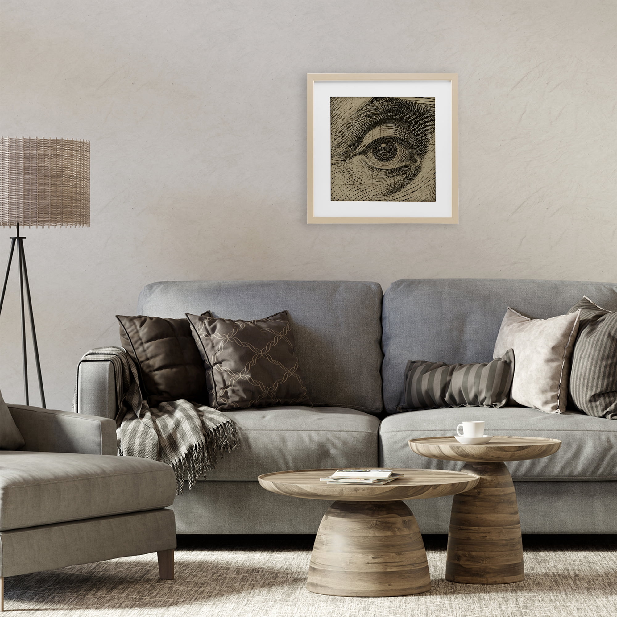 Stupell Industries Franklin's Gaze Eye Birch Framed Print Under Glass, design by Svetlana Aleynikova