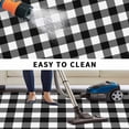 thumbnail image 5 of Black White Plaid Outdoor Rug for Patio/Deck/Porch, Non-Slip Large Area Rug 3 x 5 Ft, Modern Simple Buffalo Check Gingham Indoor Outdoor Rugs Washable Area Rugs, Reversible Camping Rug Carpet Runner, 5 of 8