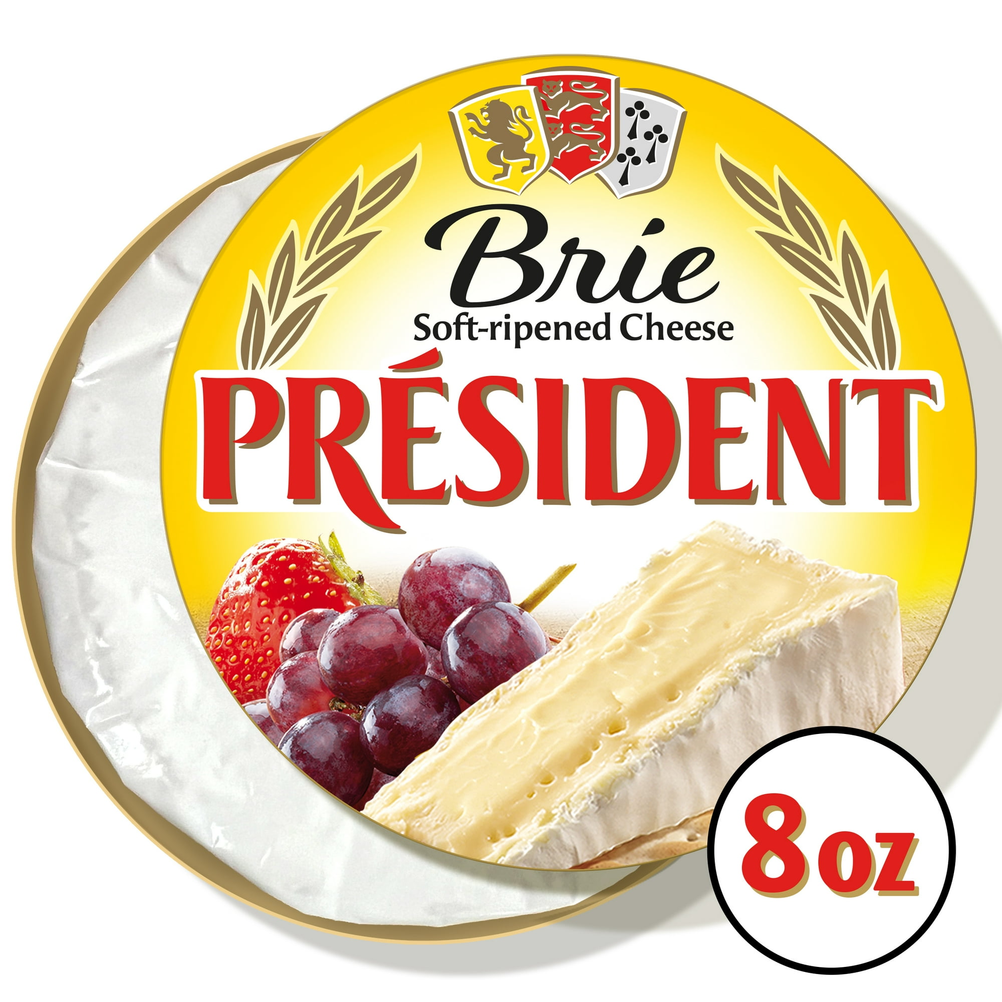 President Brie Soft-Ripened Cheese, 8 Oz