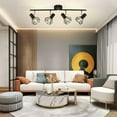 thumbnail image 5 of Easy To Install Industrial Black Kitchen, Multi-Directional Heads Farmhouse Light Fixtures for Wide Application, Dimming Compatible Track Lighting Fixtures, 5 of 5