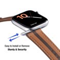 thumbnail image 5 of WFEAGL iWatch Series Design Bicolor Leather Apple Watch Strap 38mm 40mm 41mm Brown Coffee, 5 of 6