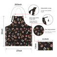 thumbnail image 7 of Pioneer Flower Floral Print Pattern Apron-Garden Aprons for Women with Pockets-Cotton Linen Waterproof Kitchen Cooking Gardening Aprons Adjustable for Kitchen,Cooking,BBQ and Salon 33x27 Inch, 7 of 7