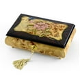 thumbnail image 1 of Harmonious 36 Note Single Pink Rose and Butterfly with Rosewood Frame Music Box - Amazing Grace, 1 of 2
