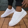 thumbnail image 3 of Men'S Low-Top Sneakers - Minimalist - Lace-Up Closure, Cushioned EVA Sole & Breathable Fabric Lining - All-Season Gym, Running, 3 of 8