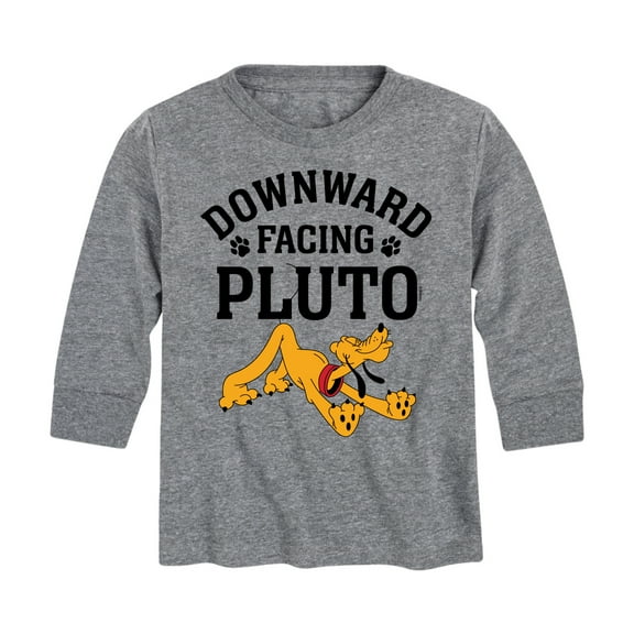 Mickey & Friends - Downward Facing Pluto - Toddler And Youth Long Sleeve Graphic T-Shirt