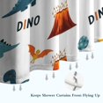 thumbnail image 6 of White Dinosaurs Volcanoes Names Pattern Shower Curtain 84"x72" ,Bathroom Decorative Shower Curtains Set with 12 Hooks,Modern Waterproof Washable Shower Curtain, 6 of 6