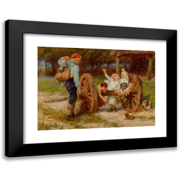 Frederick Morgan 14x11 Black Modern Framed Museum Art Print Titled - Apple Time