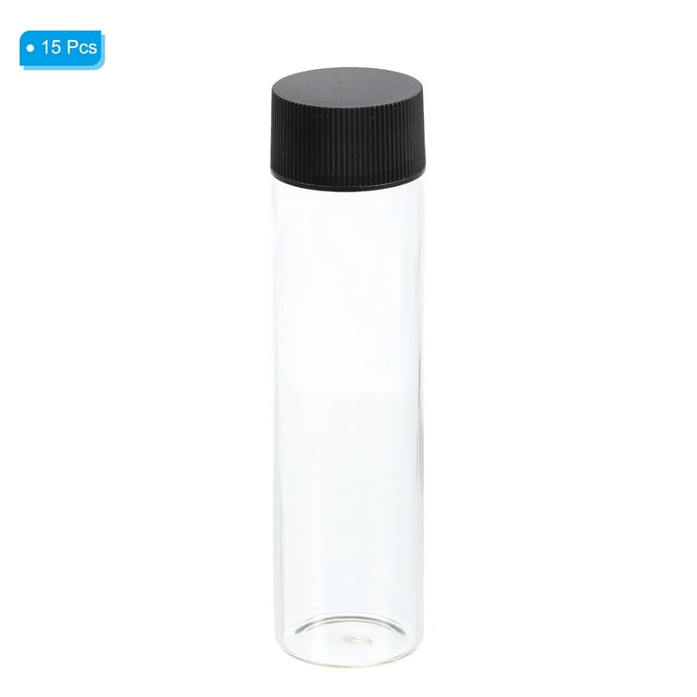 50mL Media Storage Bottle, 15 Pack Reagent Media Bottle Glass Bottles,  Clear