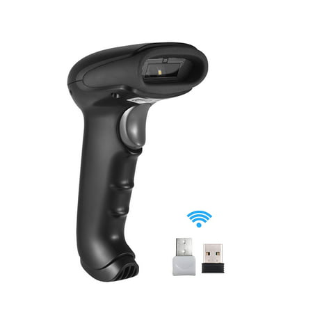 Portable BT & 2.4GHz Wireless 1D 2D Barcode Scanner Handheld Rechargeable Bar Code Reader with USB Cable Receiver Works with iPad iPhone Android Phone Laptop