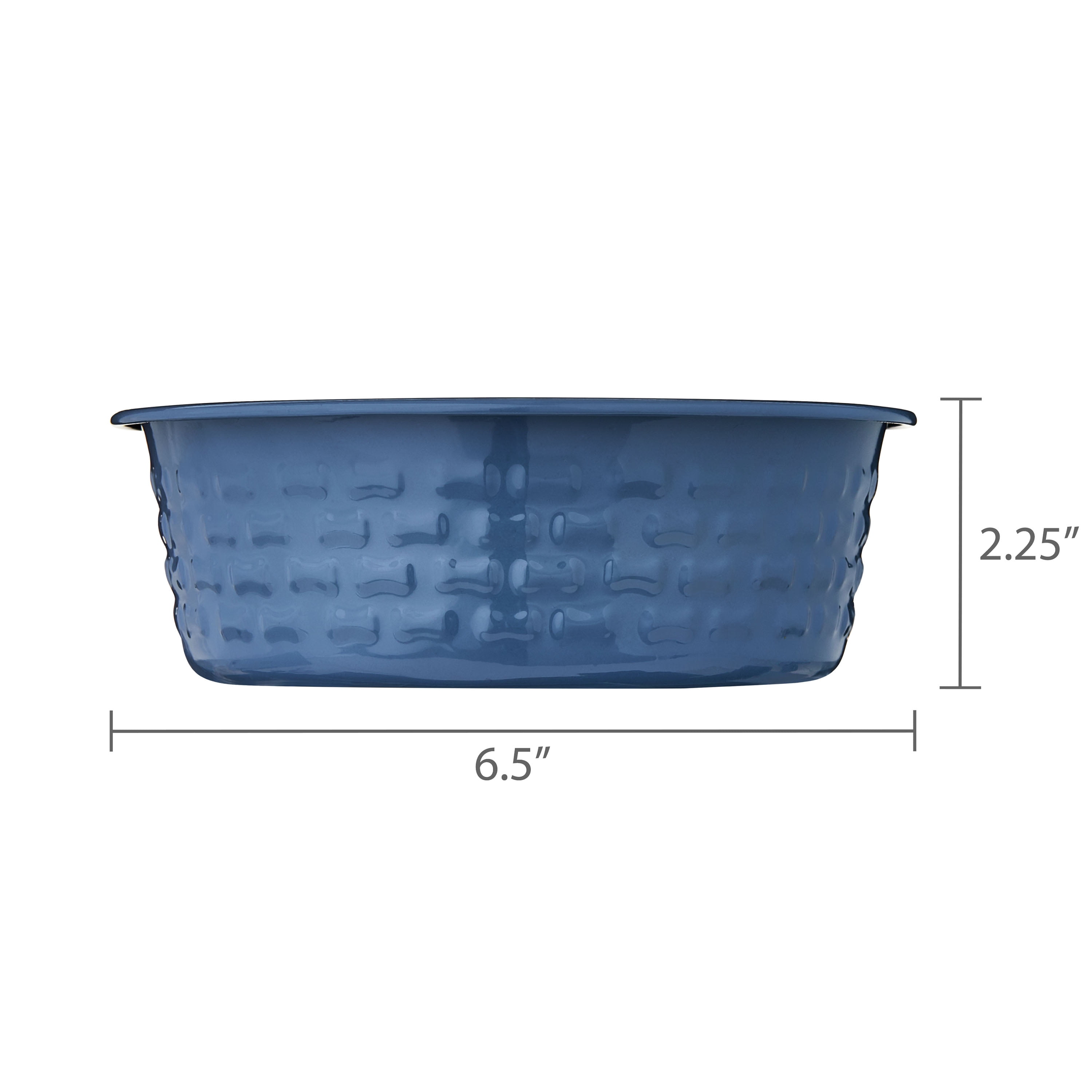 Vibrant Life Medium Stainless Steel Embossed Dog Bowl, Blue Bones