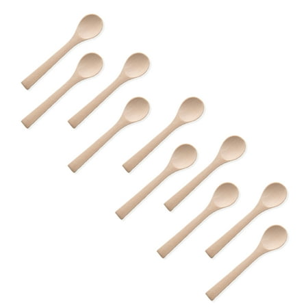 

20Pcs Small Wooden Spoons Utensils Children Dining Tools Bar Gadgets Cooking Condiments Seasoning Coffee Sugar type 9