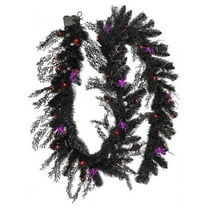 Celebrations Orange 10 ft. LED Prelit Spider Garland