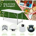 thumbnail image 7 of FDW 4FT Folding Table Adjustable Height Camping Table Picnic Camping Bench,White, 7 of 7