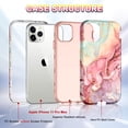 thumbnail image 2 of CASEFIV for iPhone 11 Pro Max Case,Heavy Duty Shockproof Full Body Protective Women Girls Marble Pattern Phone Cover for iPhone 11 Pro Max,Rose Gold, 2 of 8