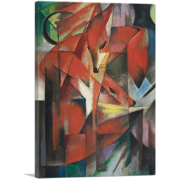 ARTCANVAS The Foxes 1913 Canvas Art Print by Franz Marc - Size: 26" x 18" (0.75" Deep)