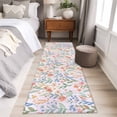 thumbnail image 4 of Runner Rug 2 x 6 Ft, Spring Wildflowers Washable Non-Slip Floor Mat for Kitchen Hallway/Entryway, Botanical Watercolor Floral Leaf Plant Long Kitchen Runner Area Rugs for Living Room, Low-Profile, 4 of 8