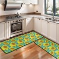 thumbnail image 3 of Kitchen Rugs Sets Of 2,Blue Yellow Sunflower Pattern Anti Fatigue Kitchen Mat Rugs Non Slip Washable,Decorative Kitchen Floor Mats for Kitchen,Sink,Laundry,17"x47"+17"x47", 3 of 5