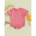thumbnail image 2 of Suealasg Baby Boys Girl Clothes Infant Summer Knitted Romper Short Sleeve Bodysuit for Girls Boys 0-18 Months, 2 of 9