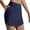 Navy, variant on PUMISAS Sports Skirts For Women High Waisted Solid Color Hip Wrap Skirts With Safety Pants Casual Yoga Mini Skirts With Zipper Pockets