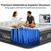 Ophanie Queen Air Mattress, 18-Inch Elevated Inflatable Bed with Built-in Pump, Puncture-Resistant, Quick Inflation/Deflation, Portable for camping & Guests, Black