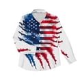 thumbnail image 4 of 4th of July Shirts for Women Button Down Long Sleeve Blouses American Flag Print Shirt Dressy Casual Tops Patriotic Outfit, 4 of 5