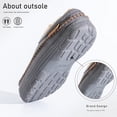 thumbnail image 4 of Pmoiste Mens Moccasin Slippers Soft Suede Comfy Memory Foam Warm Winter Plush Casual Male Slipper, 4 of 7