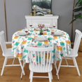 thumbnail image 2 of Christmas Round Tablecloth 60x60in(153x153cm) – Waterproof Polyester Table Cover with Full Print Design, Wrinkle Resistant & Washable for Kitchen Dining Party Decor, 2 of 6