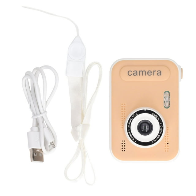 Cámara selfie para niños de 20 MP, pantalla de 2,4 pulgadas, alta definición, carga USB, carcasa de PVC, cámara de video digital con cordón
