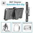 thumbnail image 6 of Shockproof Cases for Samsung Galaxy S23 FE, [Buit-in Screen Protector] Combo Holster Belt Clip [Heavy Duty] [Kickstand] Full-Body Rugged Holster Case -Black, 6 of 8