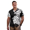 thumbnail image 5 of Yuyamidu His and Hers Matching Outfits Polynesian Dress for Women Midi Dresses Hibiscus Shirt for Men Beach Shirts Button Down Short Sleeve Shirt Ruffle Sleeve Tiered Dress with Pocket, Size 2XS, 5 of 6
