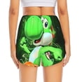 thumbnail image 2 of Lsque Mario Printed Women's Running Shorts with Liner Pockets,Elastic Quick Dry Workout Athletic Gym Yoga Shorts,Womens High Waist Shorts-Medium, 2 of 9