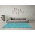thumbnail image 3 of Ahgly Company Indoor Square Oriental Light Blue Industrial Area Rugs, 6' Square, 3 of 4