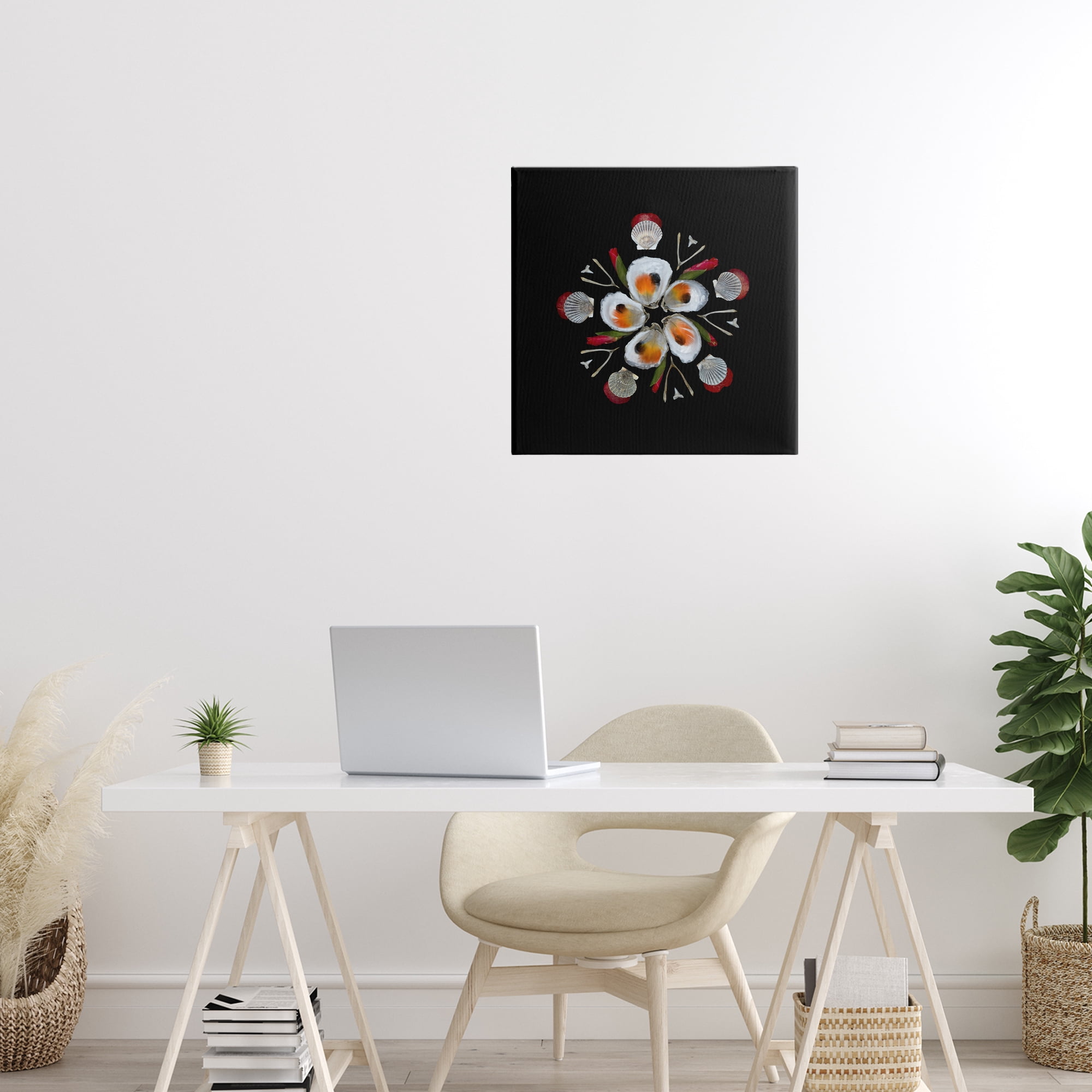 Stupell Industries Nautical Oysters Mandala Canvas Wall Art, design by Beth Adoette
