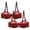 Red, variant on Plus Size Lace Bras for Women 2 Pack Floral Embroidery Underwire Bra Full Coverage Push Up Brassiere Adjustable Straps Minimizer Bras Gold 4XL