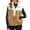 Brown, variant on Sleeveless Fleece Sherpa Patchwork Vest Coat Women Winter Casual  Half Zipper Jacket Coat