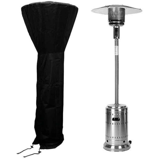 210D Heavy Duty impermeable Standup Patio calentador cubierta, cubiertas de calentador para exteriores con cremallera pirámide, negro Adepaton WMZL-517-1