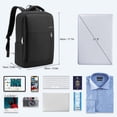 thumbnail image 3 of Mochila para portátil HOMIEE, delgada y duradera, de 17 pulgadas con puerto USB, negra, 3 of 7