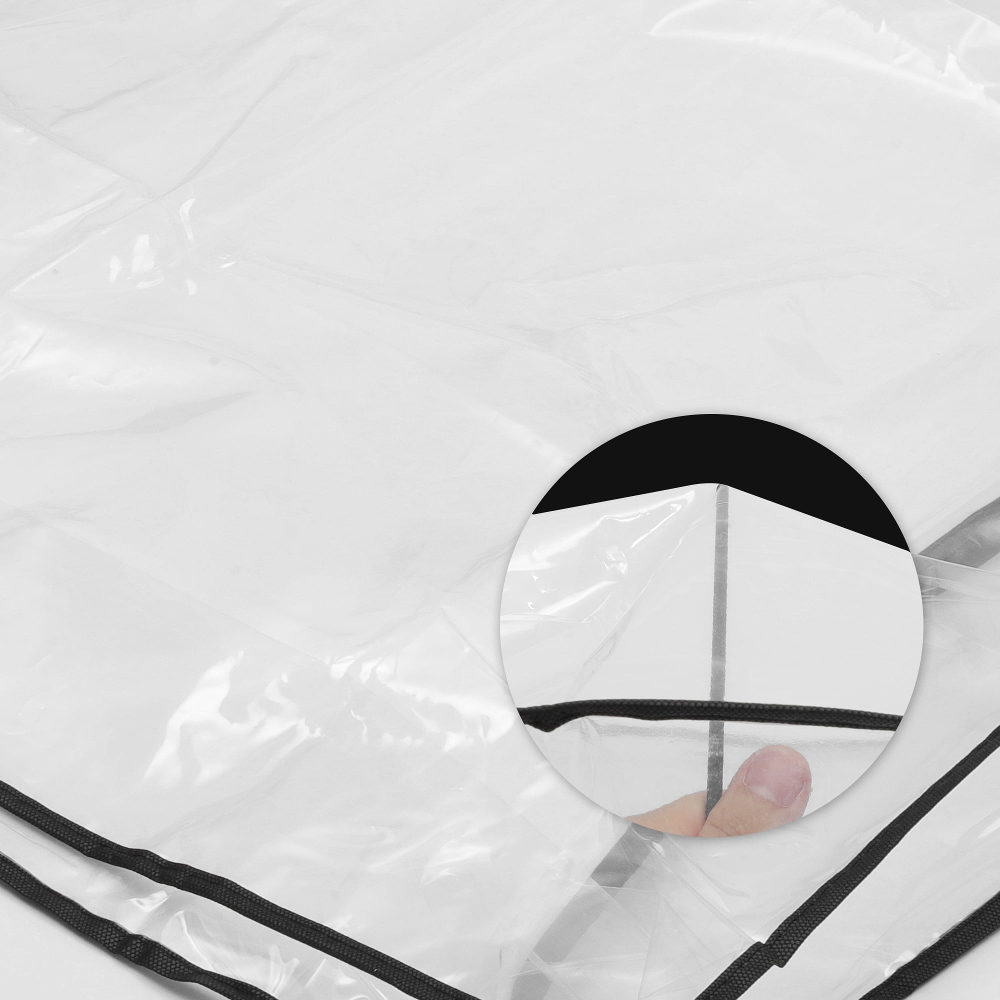 Unique Bargains PEVA Dust-Resistant Suit Bags Clear 23.6"x9.8"x51.2"