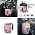 thumbnail image 4 of Yuyamidu Hummingbird Car Front Seat Covers Full Set of 12 Pink Flower Steering Wheel Cover Safe Belt Pads Armrest Pad Coasters Garbage Can Rear View Mirror Cover Keychain Air Vent Storage Holder, 4 of 6