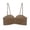 Brown, variant on EliteGoogv Front Closure Bras For Women Wireless Bras For Women Seamless Bras For Women On Non Small Bust Womens Bras Everyday Bras For Women White S
