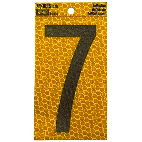 HY-KO 4" Yellow Self-Adhesive Reflective Number 7