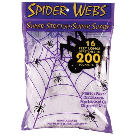 Super Stretch Spider Web Halloween Decoration (Best Way To Get Spider Webs Off Your House)