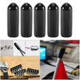 thumbnail image 5 of 100Pcs Rubber End Caps 4Mm ID PVC Round Tube Bolt Cap Cover Screw Thread Protectors Black, 5 of 5