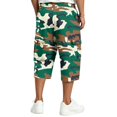 thumbnail image 7 of LTTVQM Men's Casual Athletic Capri Pants Natural Realtree Leaf Camo All Over Print Stretch Waist Fishing Camping 3/4 Cargo Pants Green L, 7 of 7