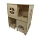 thumbnail image 2 of Casa de madera de 2 para hámster, casa para jerbos, juguete de juego, refugio para ratones, jerbos, lemmings, chinchillas y hámsteres sirios., 2 of 9