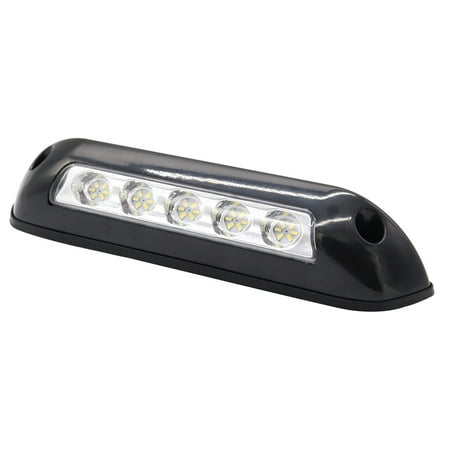

12V 2.6W LED Rubber Base Waterproof Outdoor Porch Awning Spotlight for Car RV Boat (Black)